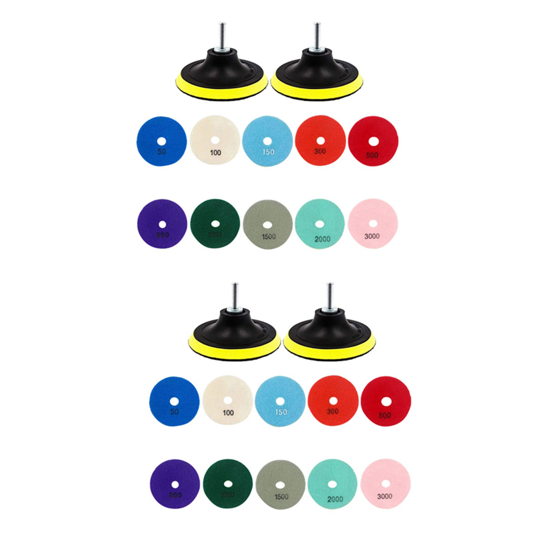 Grinder Polishing Pad Kit - AC23-24 pièces, ensemble de disques de