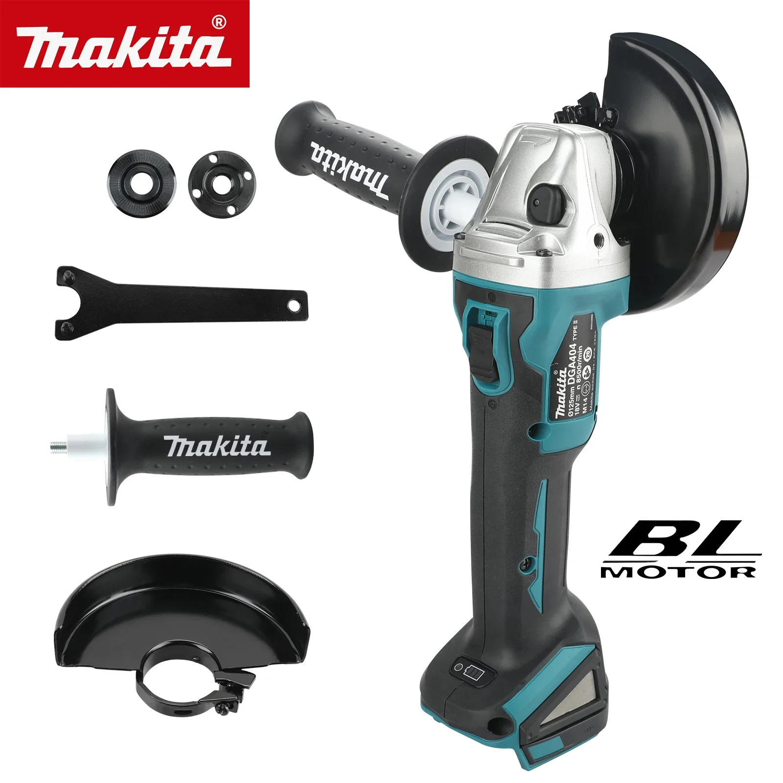 Cordless Angle Grinder 125Mm Brushless - Makita DGA404, meuleuse d’angle électrique sans