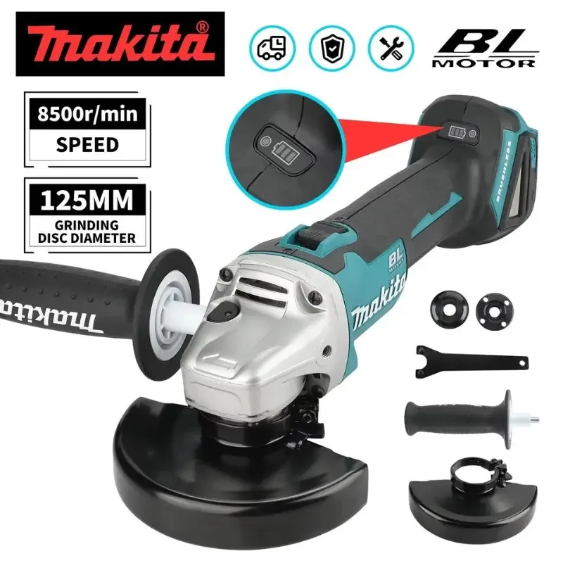 Cordless Angle Grinder 125Mm Brushless - Meuleuse d’angle sans fil Makita 125