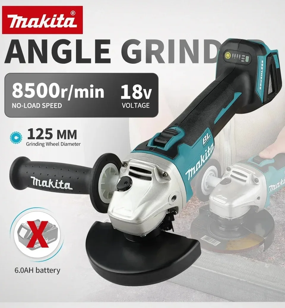 Cordless Angle Grinder 125Mm Brushless - Makita DGA404, meuleuse d’angle sans fil