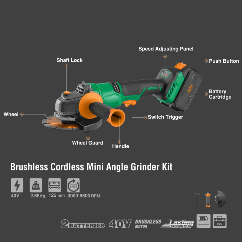 Meuleuse d'angle sans fil au l - Cordless Angle Grinder 125Mm Brushless avis et prix