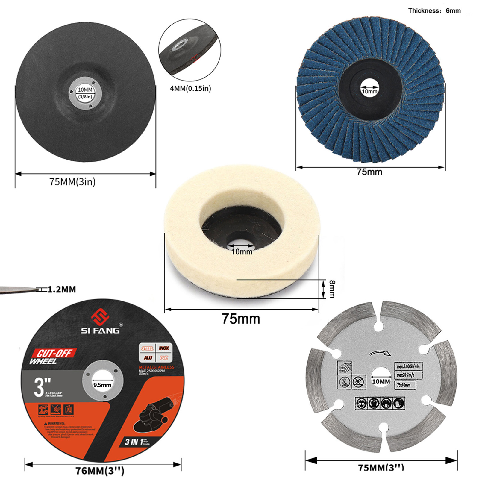Disque à lamelles plates de 5  - Angle Grinder Flap Disc Set avis et prix