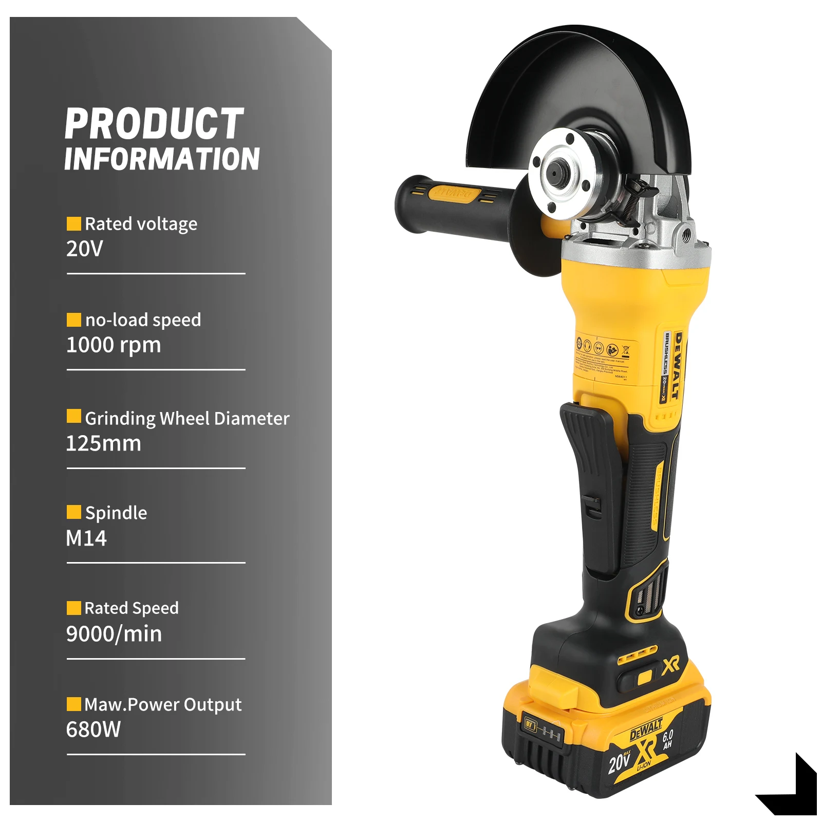 Meuleuse d'angle sans fil Dewa - Cordless Angle Grinder 125Mm Brushless avis et prix