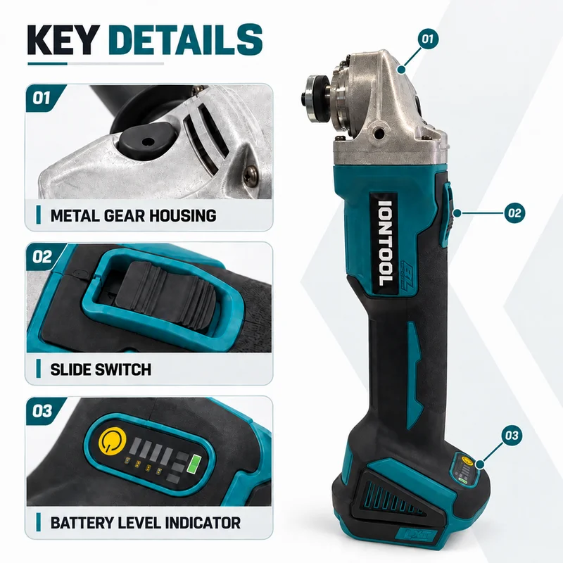 IONTOOL Meuleuse d'angle sans  - Brushless Grinder 100Mm 850W avis et prix