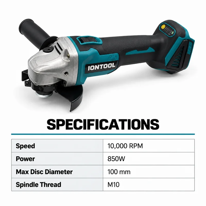 IONTOOL Meuleuse d'angle sans  - Brushless Grinder 100Mm 850W avis et prix