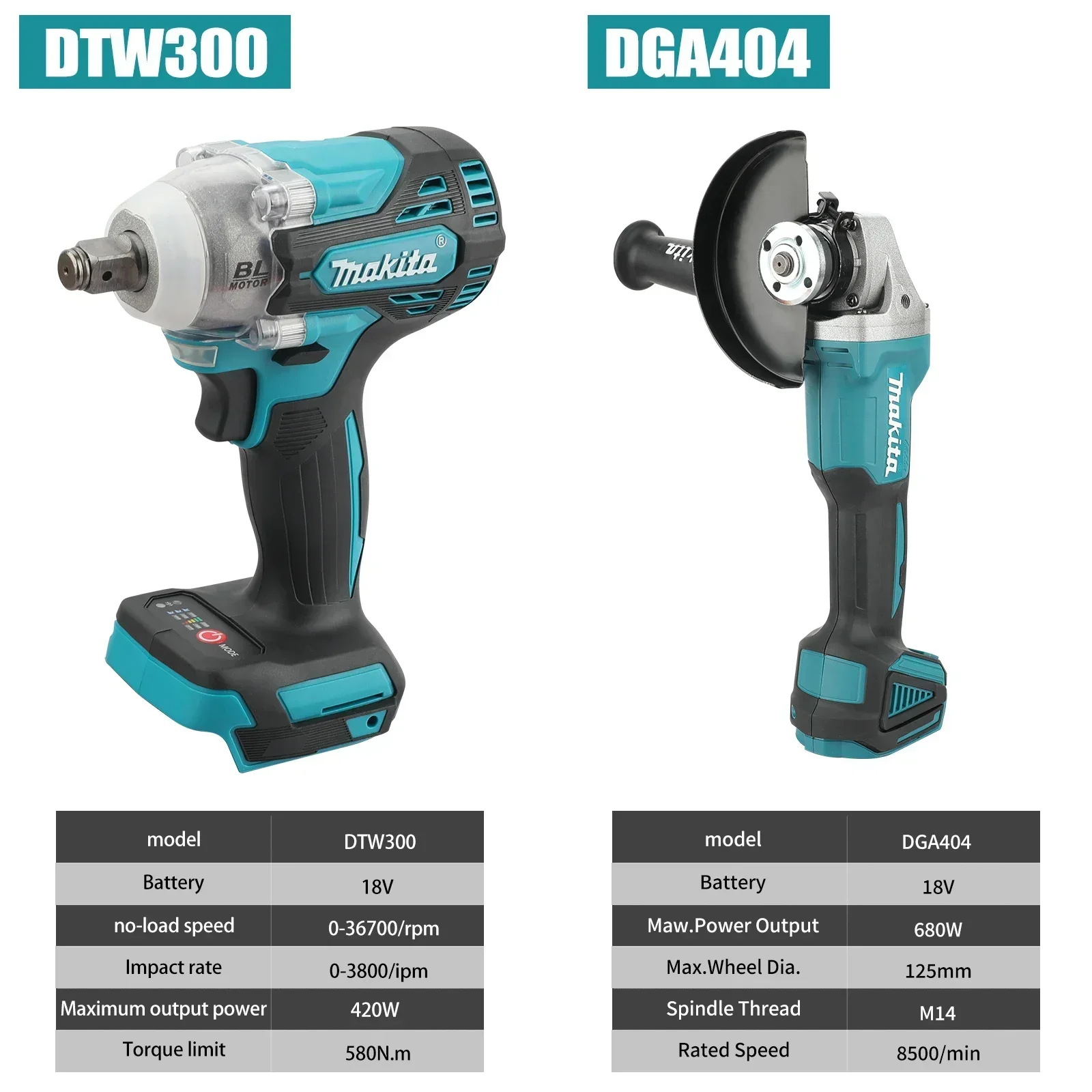 Makita DTW300 ou DGA404 Combo  - Cordless Angle Grinder 125Mm Brushless avis et prix