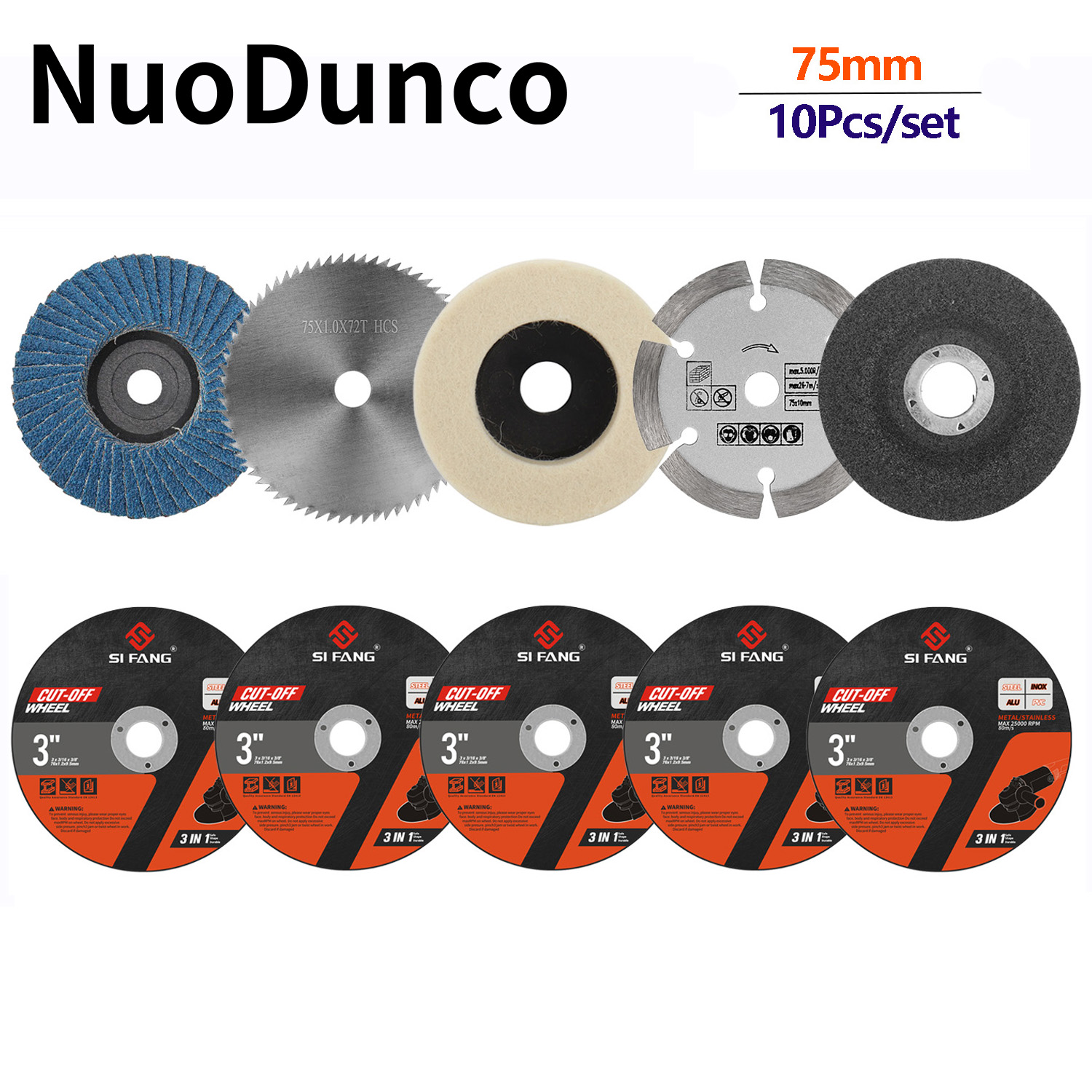 Disque de coupe pour bois 10 p - Angle Grinder Flap Disc Set avis et prix