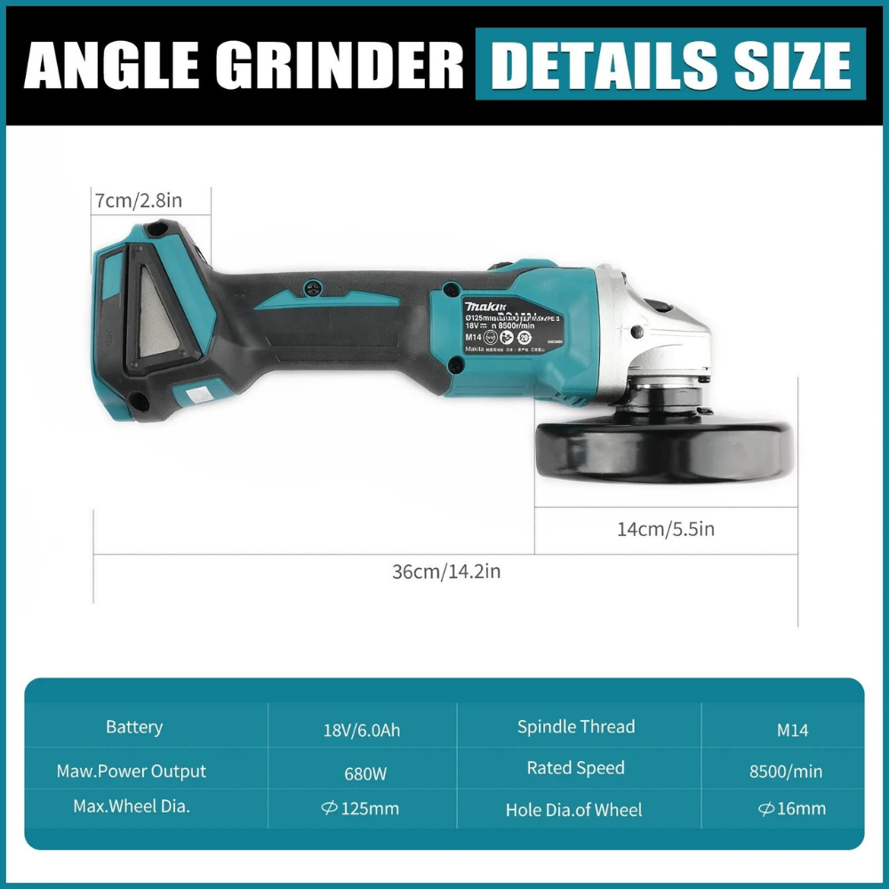Meuleuse d'angle Makita DGA404 - Cordless Angle Grinder 125Mm Brushless avis et prix