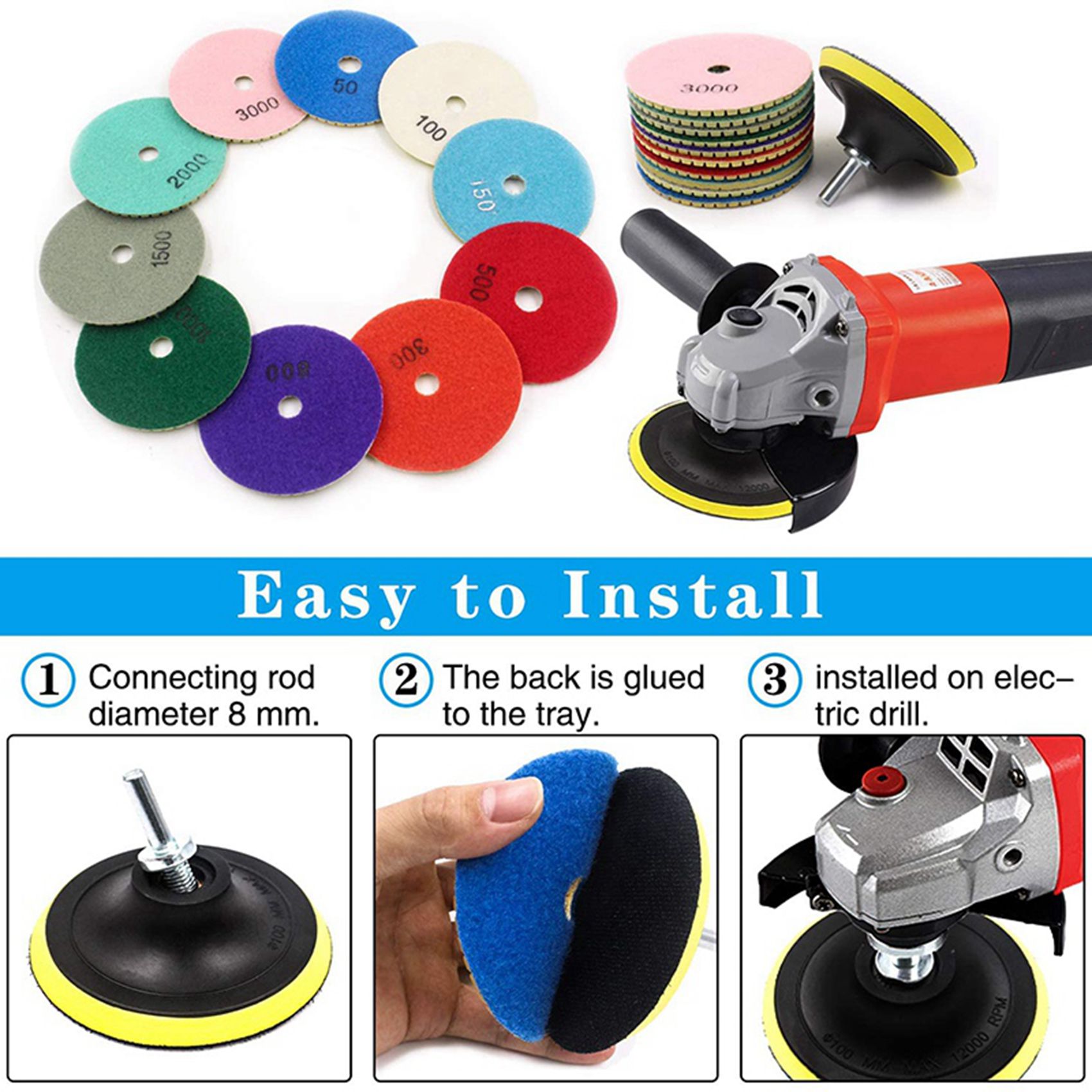 AC23-24 pièces, ensemble de di - Grinder Polishing Pad Kit avis et prix