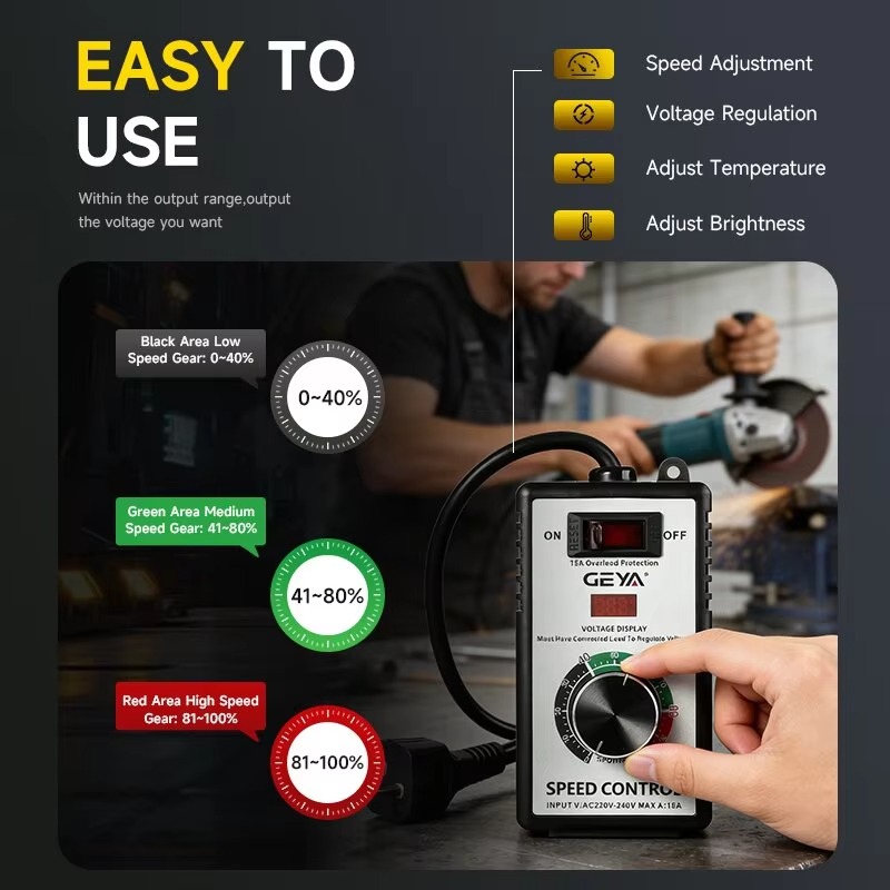 GEYA Prise EU, Contrôleur de v - Angle Grinder Variable Speed Corded avis et prix