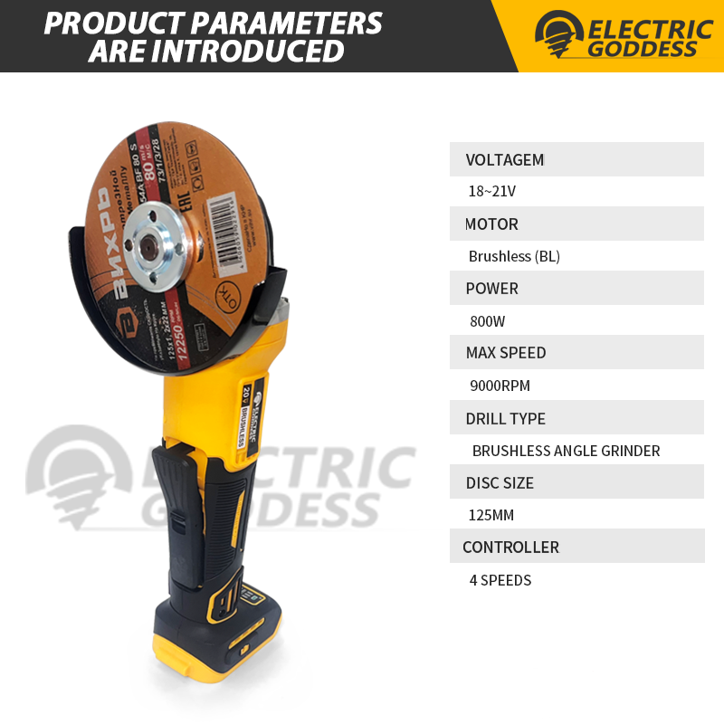 Meuleuse d'angle sans fil 100/ - Cordless Angle Grinder 125Mm Brushless avis et prix