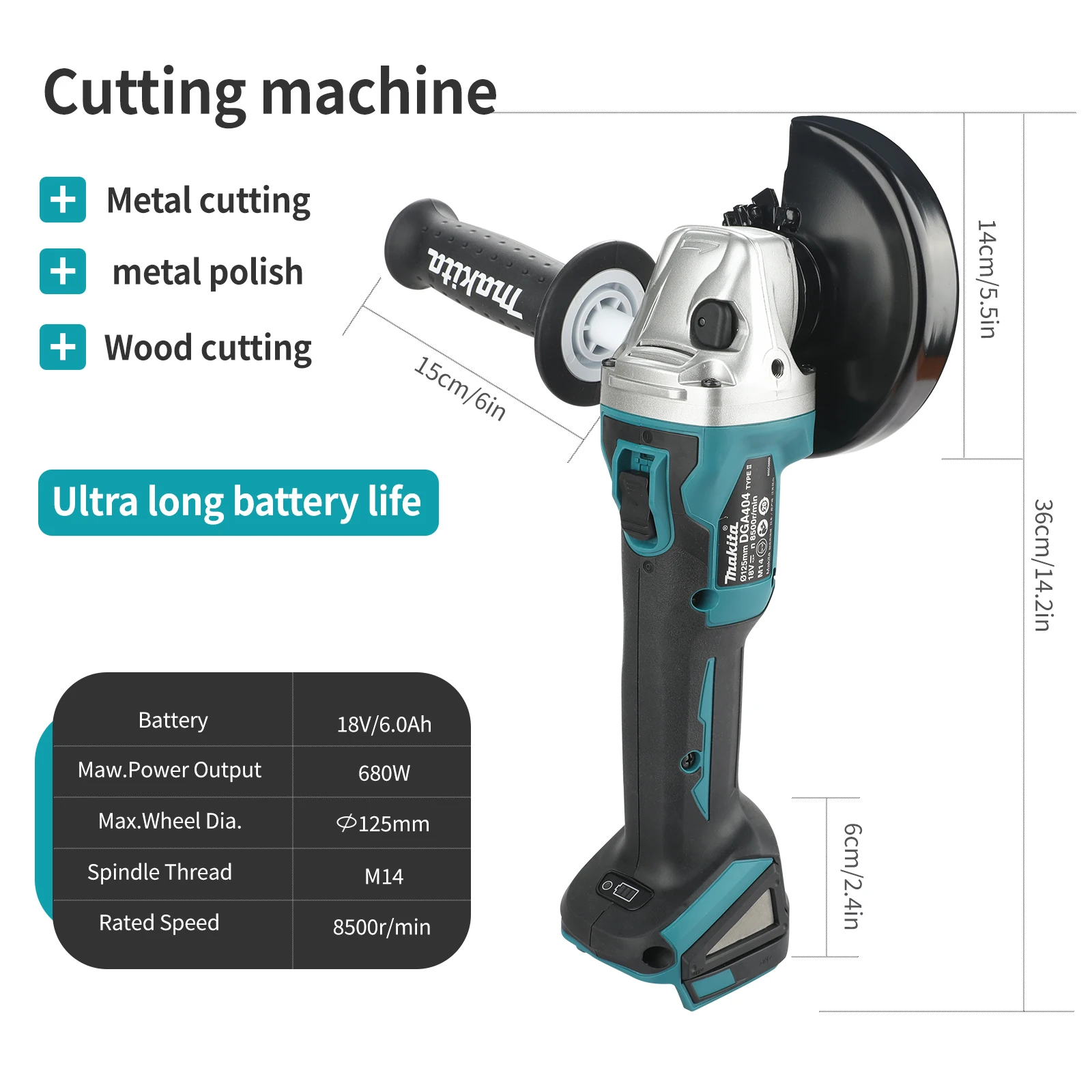 Makita DGA404, meuleuse d’angl - Cordless Angle Grinder 125Mm Brushless avis et prix