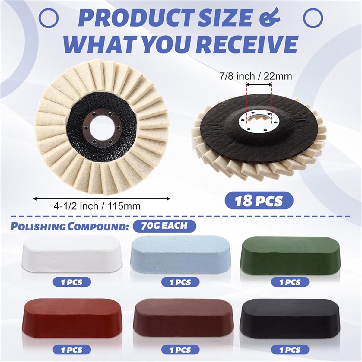 Lot de 24 disques de polissage - Angle Grinder Flap Disc Set avis et prix