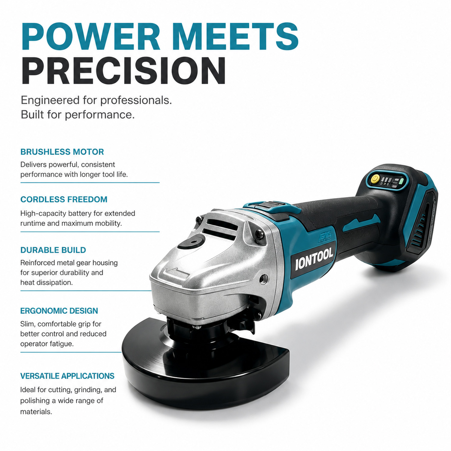 Meuleuse d'angle sans fil sans - Brushless Grinder 100Mm 850W avis et prix