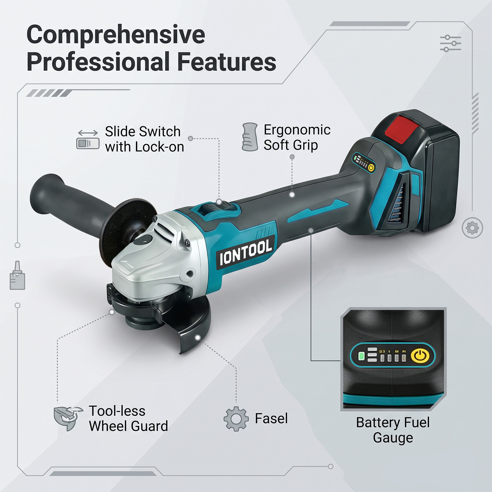 Meuleuse d'angle sans fil IONT - Brushless Grinder 100Mm 850W avis et prix