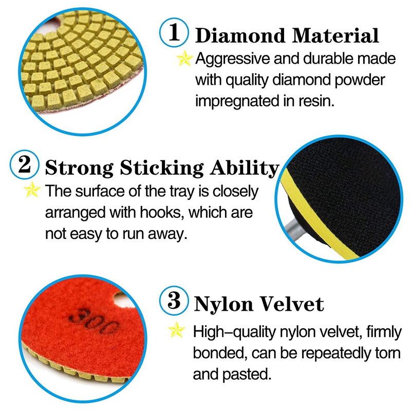 A33Z-12Pcs Ensemble de 12 tamp - Grinder Polishing Pad Kit avis et prix