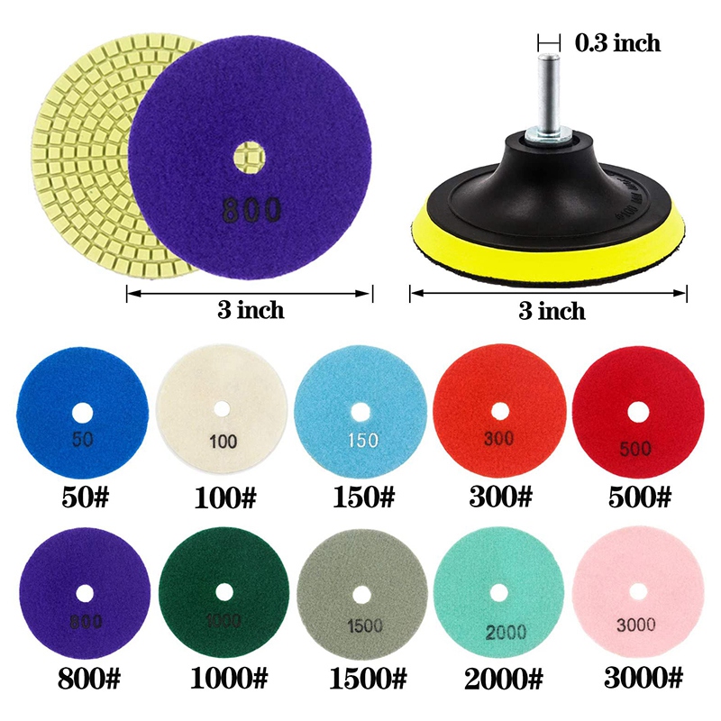 A33Z-12Pcs Ensemble de 12 tamp - Grinder Polishing Pad Kit avis et prix